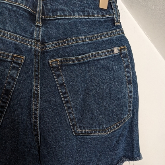 EVERLANE The Way High Cotton Denim Cut-off Shorts NEW Size 23 - Picture 3 of 10